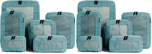 Aerotrunk Compression Packing Cubes for Travel, 6-Pack, Light Grey