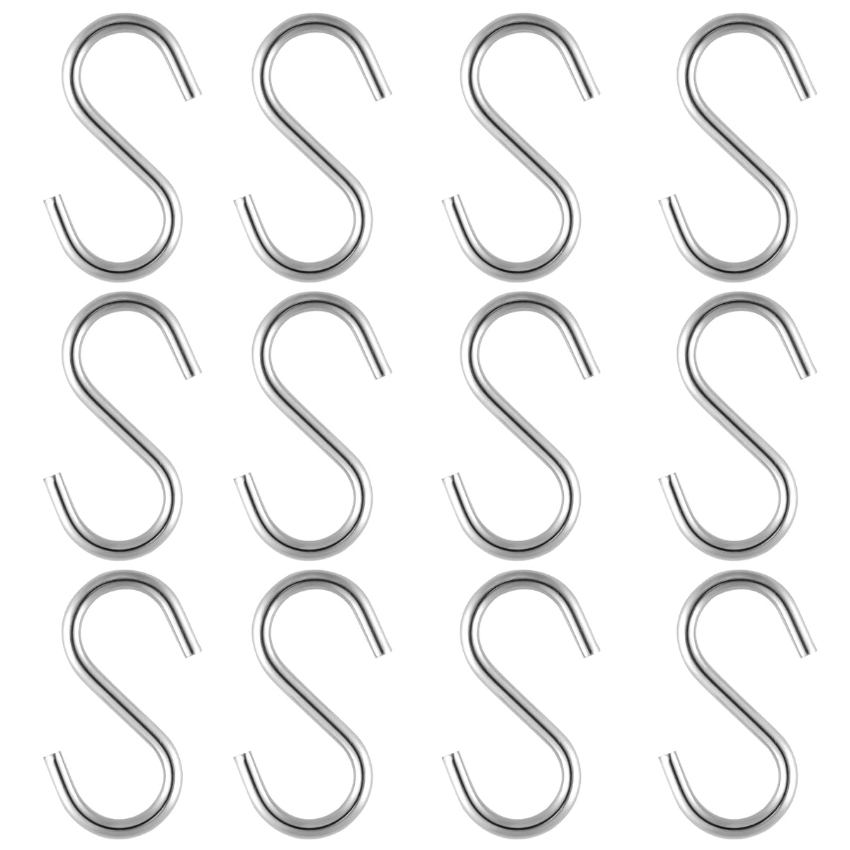 Senkary 100 Pieces 1 Inch Mini S Hooks Small S Hooks Stainless Steel S Shaped Hooks for Ornaments, Jewelry and Hanging (Black)