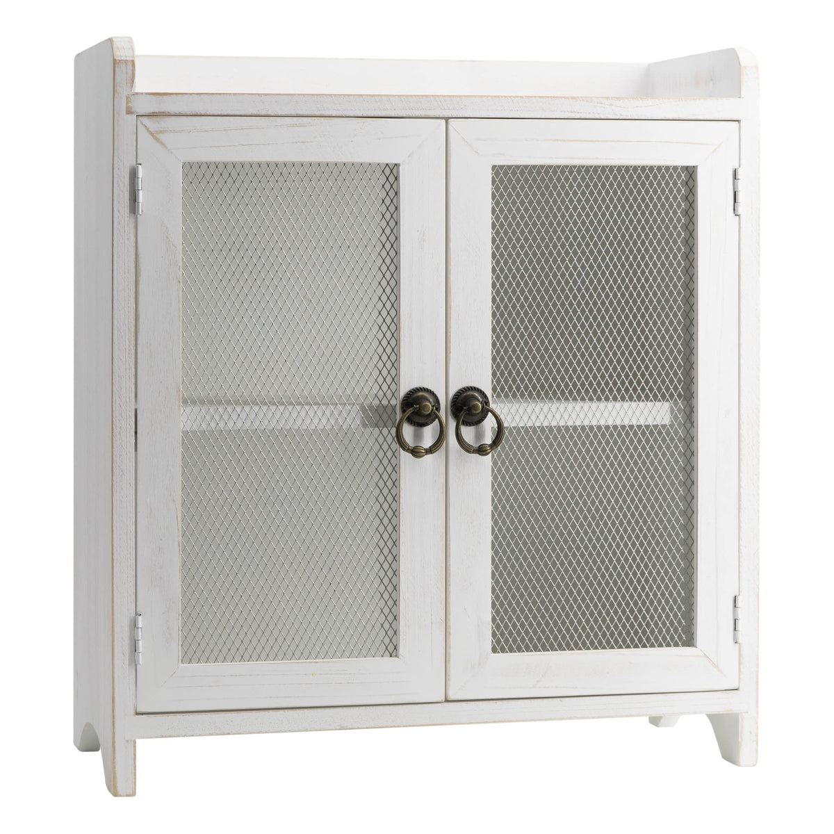 COLLECTIVE HOME - Storage Cabinet, Mini Countertop Cabinet, Wood Organizer for Kitchen Living Room Bedroom Bathroom Office with Magnetic Door, 14.5 x 6.5 x 10 (Brown)