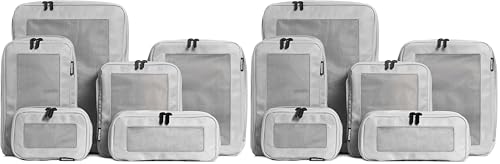 Aerotrunk Compression Packing Cubes for Travel, 6-Pack, Beige