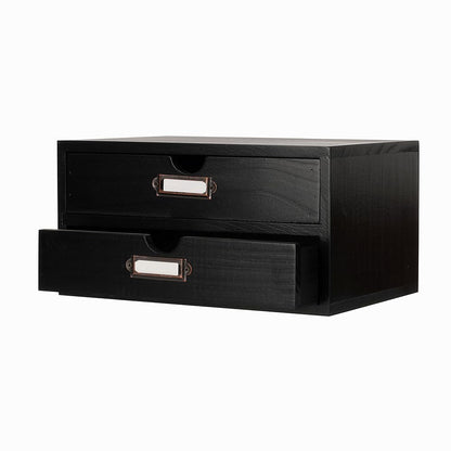 Small Wooden Drawers Wooden Box with Drawer Black