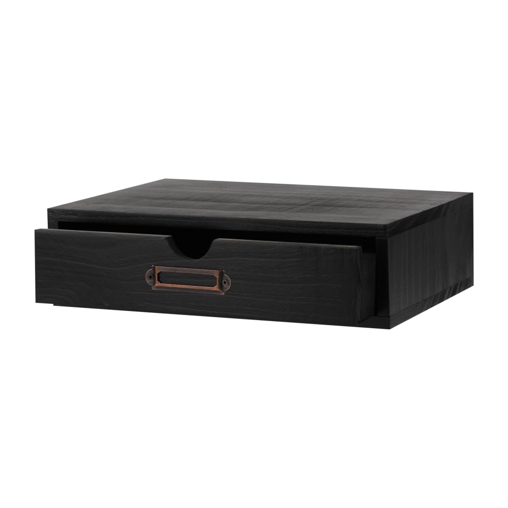 Small Wooden Drawers Wooden Box with Drawer, Black 5 Wood Drawer