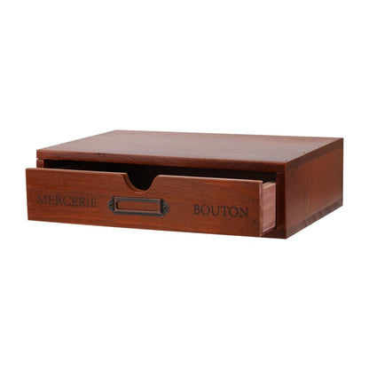 Small Wooden Drawers Wooden Box with Drawer, Black 5 Wood Drawer