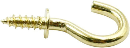 Biaungdo 1/2" Ceiling Cup Hooks, Gold, 100 Pcs