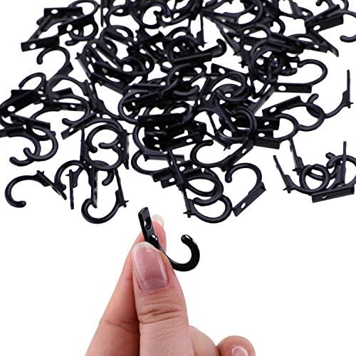 Zhehao 100 Pieces Key Hooks Jewelry Small Hook Key, Black, 100 Pieces