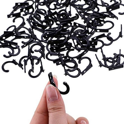 Zhehao 100 Pieces Key Hooks Jewelry Small Hook Key, Black, 100 Pieces