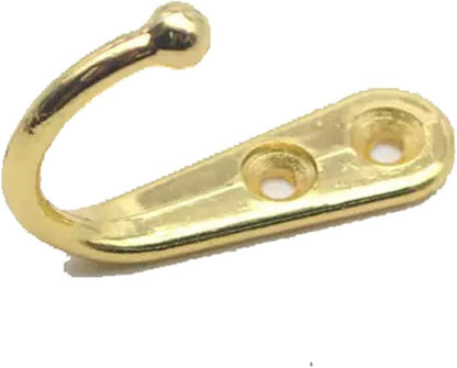 4 Pcs Wall Mounted Hooks for Bedroom,Bathroom,Kitchen,and Cabinet Hangers (with 8 Screws)-Gold