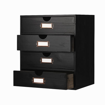 Small Wooden Drawers Wooden Box with Drawer Black