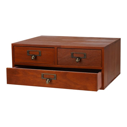 Small Wooden Drawers Wooden Box with Drawer, Black 5 Wood Drawer