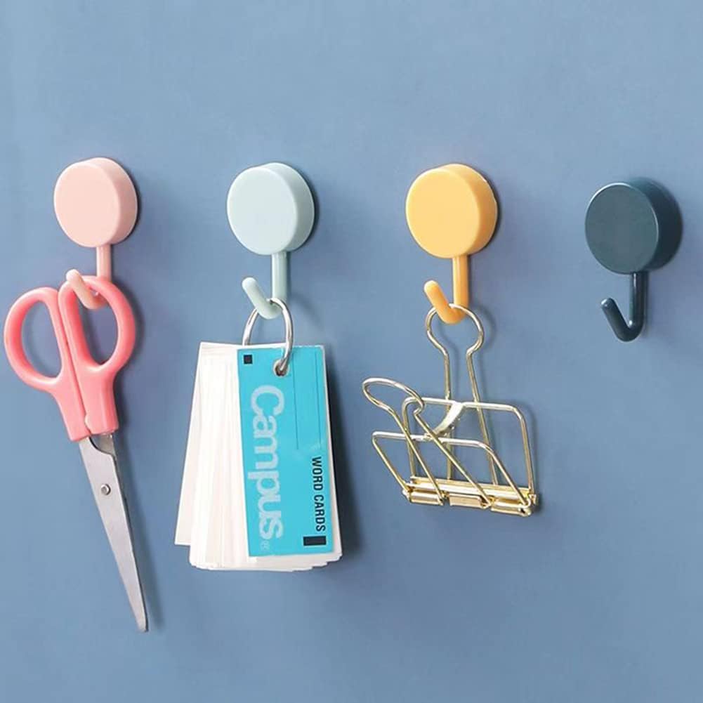 6 Pack Adhesive Hooks Cute Utility Hooks, Key Hooks for Wall Decorative, for Hanging Hat, Towel, Key, Towel Hook Wall Mount for Home, Kitchen, Bathroom, Office