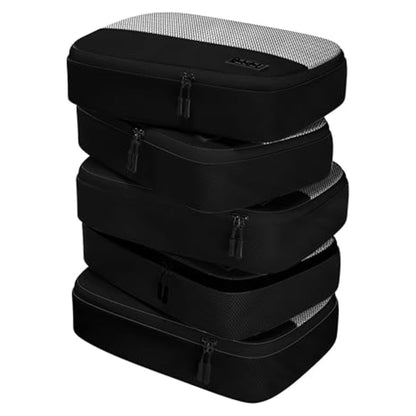 Dot&Dot 5pc Large Packing Cubes for Travel - Lightweight Luggage Organizer Bags for Suitcases (Non-Compression)