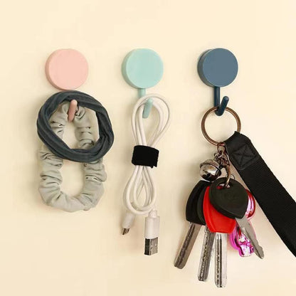 6 Pack Adhesive Hooks Cute Utility Hooks, Key Hooks for Wall Decorative, for Hanging Hat, Towel, Key, Towel Hook Wall Mount for Home, Kitchen, Bathroom, Office
