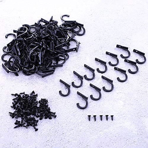 Zhehao 100 Pieces Key Hooks Jewelry Small Hook Key, Black, 100 Pieces
