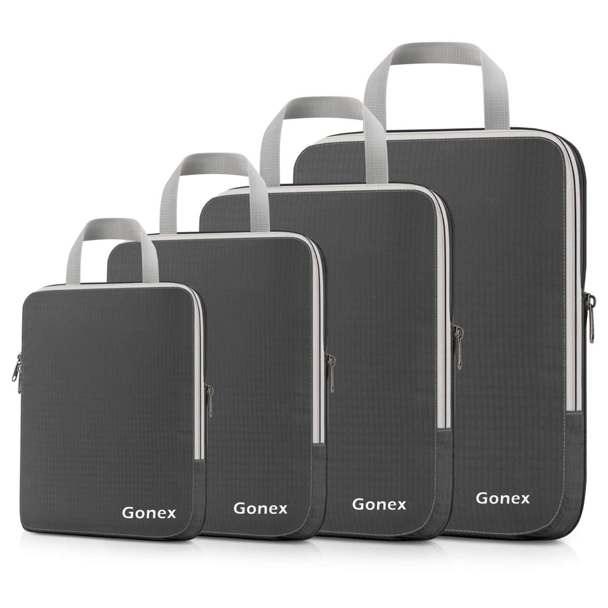 Gonex Compression Packing Cubes, 4-Piece Expandable Travel Organizers