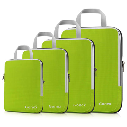 Gonex Compression Packing Cubes, 4-Piece Expandable Travel Organizers