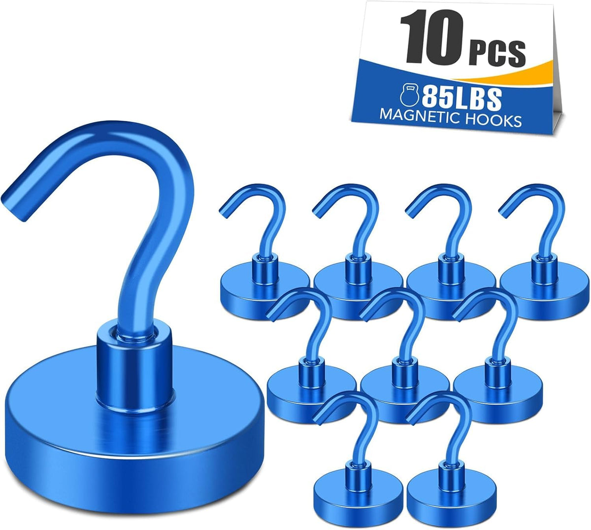 MIKEDE 80LBS Magnetic Hooks, Strong Cruise Cabin Ship Essentials Black