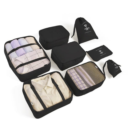 LANSKLBD 6/8 Set Packing Cubes for Suitcases Travel Luggage Packing Organizers,Travel Accessories Essentials Luggage Organizer with Shoe/Tioletry/Laundry Bag (Pink, 6 set)