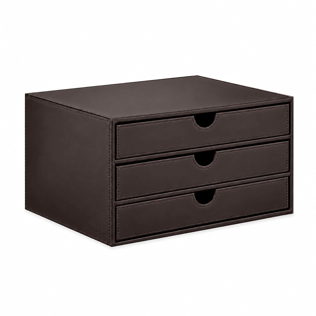 UnionBasic Document Organizer, 3-Drawer File Cabinet Document Storage Box, Office Desktop Filing Organizer, Black