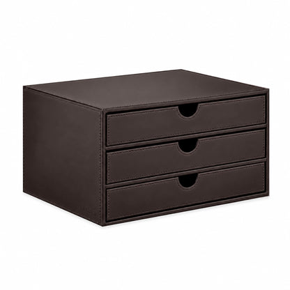 UnionBasic Document Organizer, 3-Drawer File Cabinet Document Storage Box, Office Desktop Filing Organizer, Black