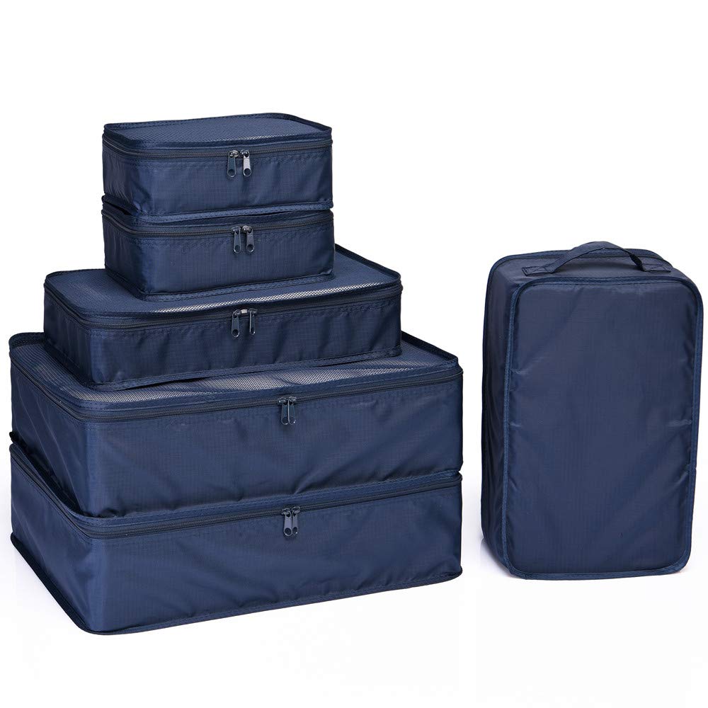 JJ POWER Travel Packing Cubes, Luggage Organizers with Shoe Bag