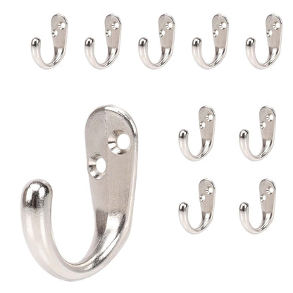 NearMoon Coat Hooks Wall Mounted - Heavy Duty Metal Single Prong Robe Hanger Rustproof Wall Hooks for Towel Hat Key Bag on Bathroom, Kitchen, Livingroom(10 Pack, Matte Black)