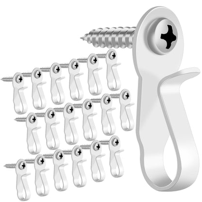 HiGift 36 Pack Light Hanger Hooks, Black Stainless Steel Screw in Hook for Hanging Outdoor Lights, Rope Light Clips for Christmas and Holiday Decor, Wire and Fairy Led Lights
