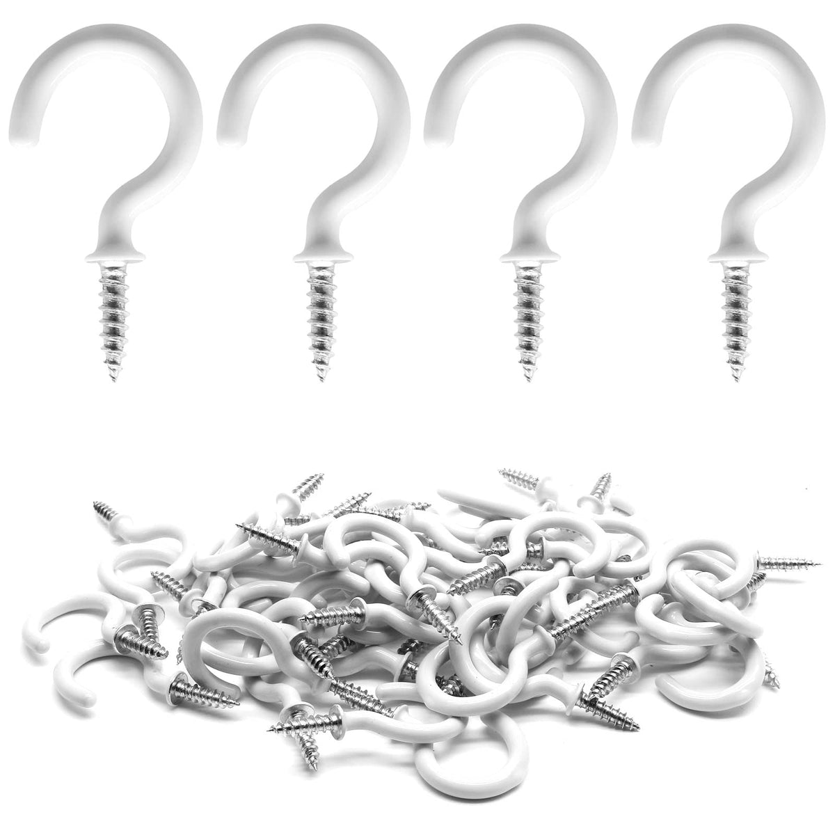 Biaungdo 1/2" Ceiling Cup Hooks, Gold, 100 Pcs
