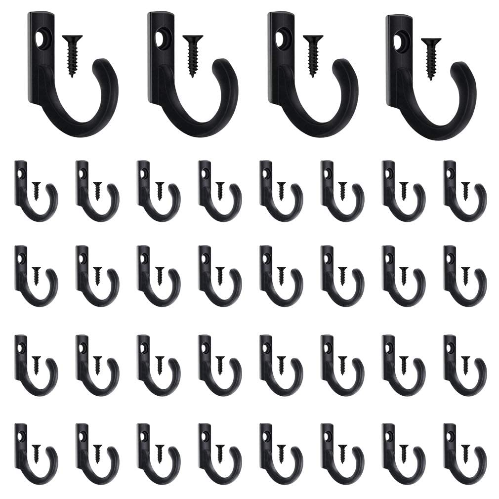 58 Pieces Key Hooks, Small Hooks, Black