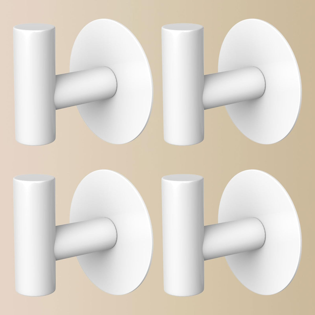 Self-Adhesive Coat Hooks, Stainless Steel Heavy Duty Wall Hooks, Towel Hooks for Hanging Robes, Aprons, Coats and Hats in Bathrooms,Kitchens and Hotels(2 Pack, Black)