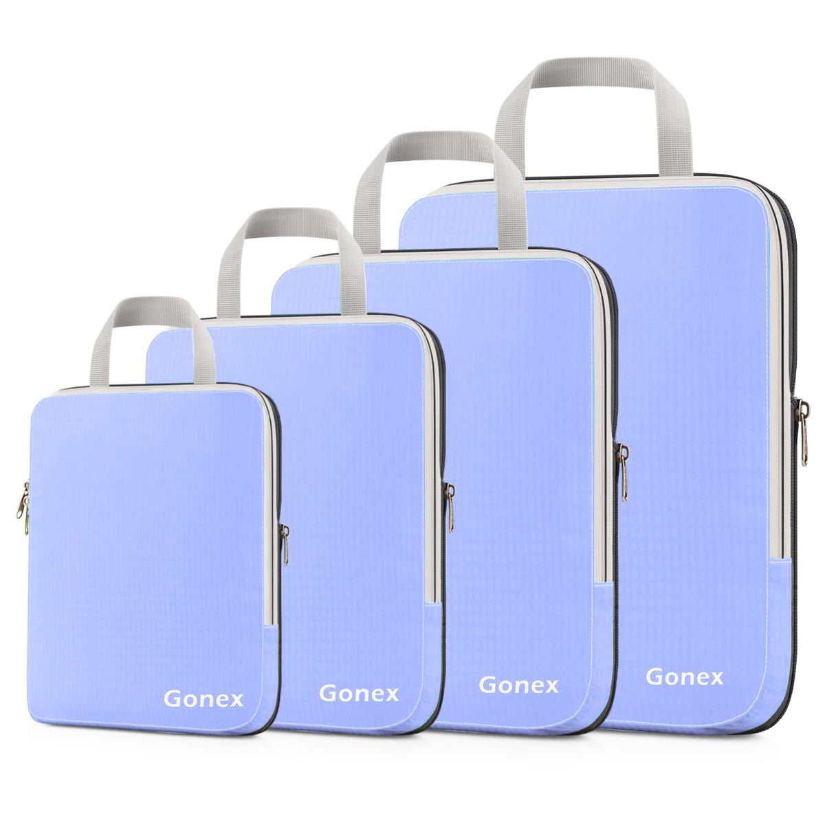 Gonex Compression Packing Cubes, 4-Piece Expandable Travel Organizers