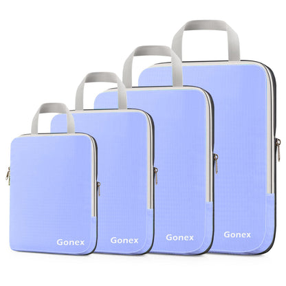 Gonex Compression Packing Cubes, 4-Piece Expandable Travel Organizers