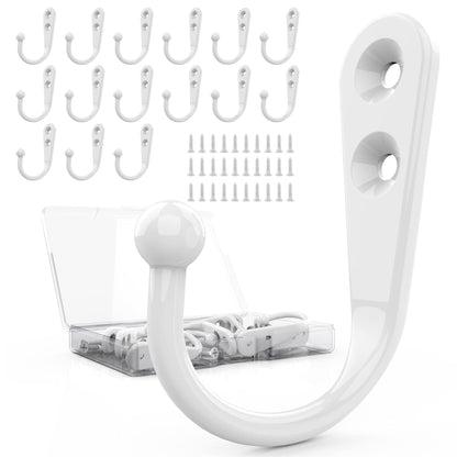 ZAYBOD 15 Pack Black Wall Hooks, Premium Zinc Alloy Coat Hook