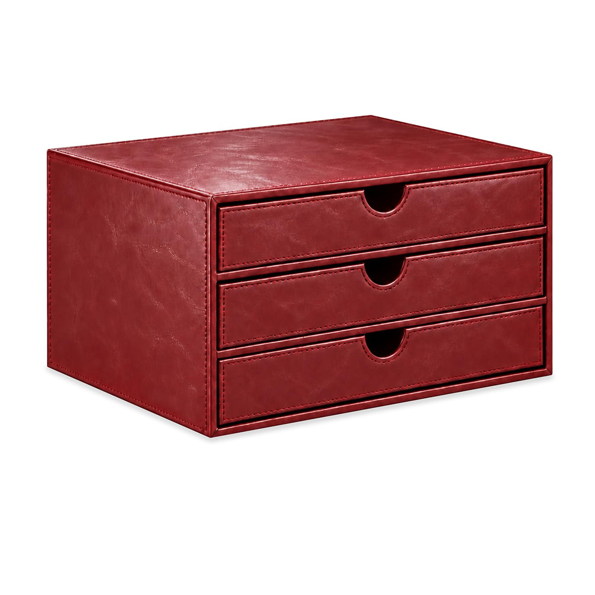 UnionBasic Document Organizer, 3-Drawer File Cabinet Document Storage Box, Office Desktop Filing Organizer, Black