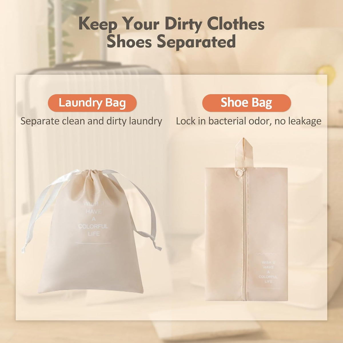 Packing Cubes for Travel 8 Set Luggage Organizer Bags
