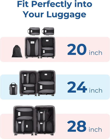 BAGSMART Compression Packing Cubes, Lightweight Travel Essentials