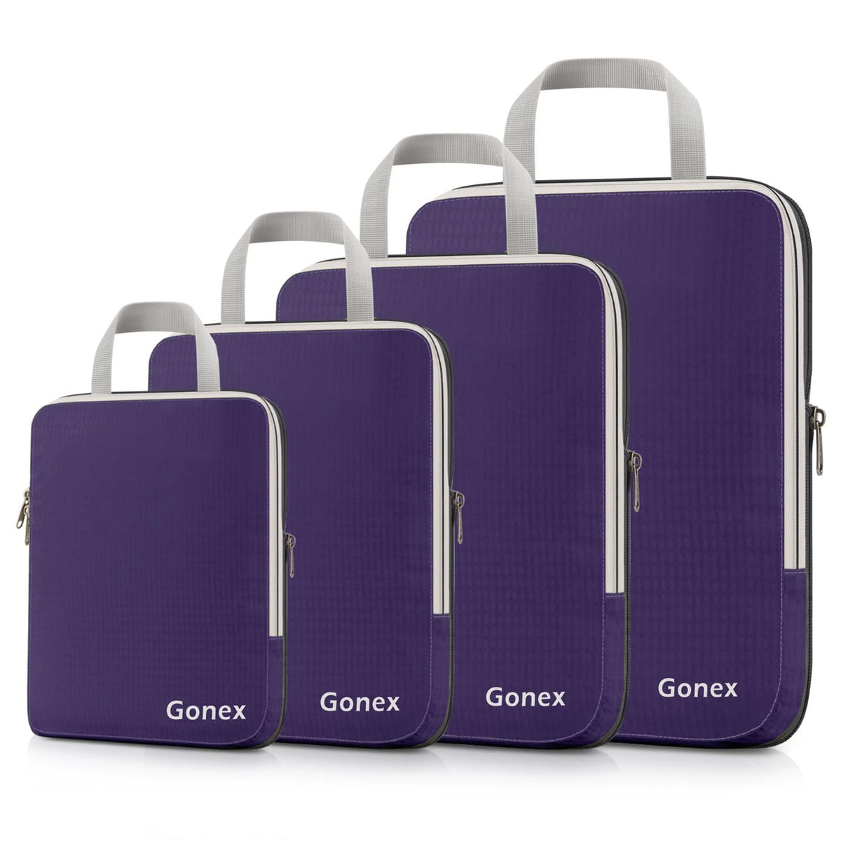 Gonex Compression Packing Cubes, 4-Piece Expandable Travel Organizers