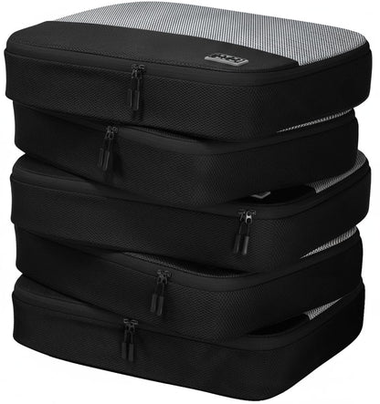 Dot&Dot 5pc Large Packing Cubes for Travel - Lightweight Luggage Organizer Bags for Suitcases (Non-Compression)