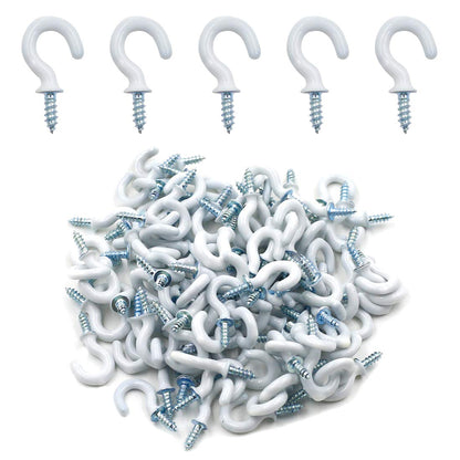 Biaungdo 1/2" Ceiling Cup Hooks, Gold, 100 Pcs