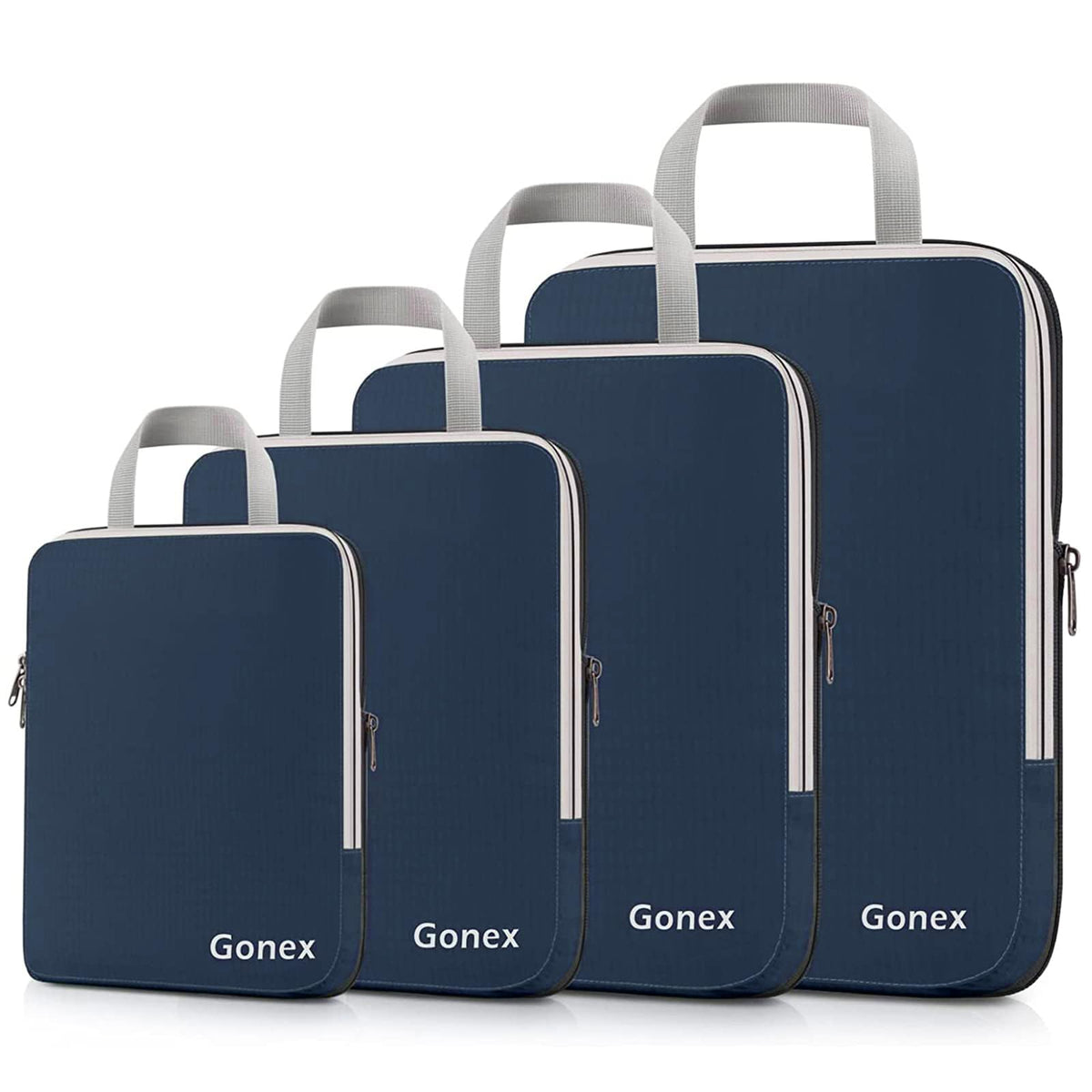 Gonex Compression Packing Cubes, 4-Piece Expandable Travel Organizers