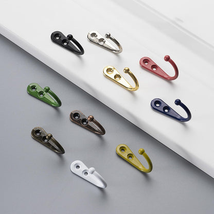 4 Pcs Wall Mounted Hooks for Bedroom,Bathroom,Kitchen,and Cabinet Hangers (with 8 Screws)-Gold