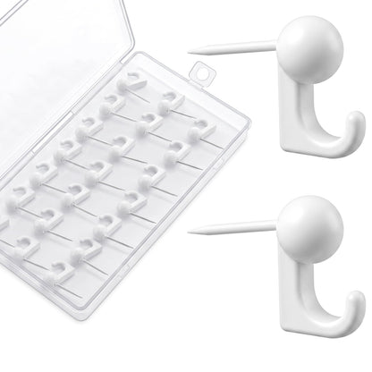 Jetec 30 Pcs Metal Push Pin Hangers Pin Wall Hook, Gold