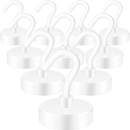 Neosmuk Magnetic Hooks, 30lb Heavy Duty, Silver, 10 Pack