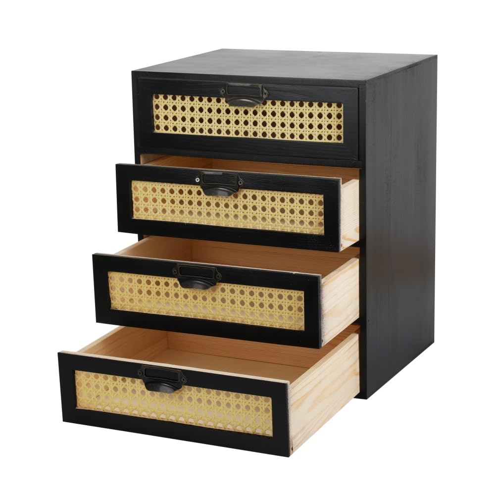 GoooodGift Wooden Drawers Small Wooden Box with Drawer, Brown