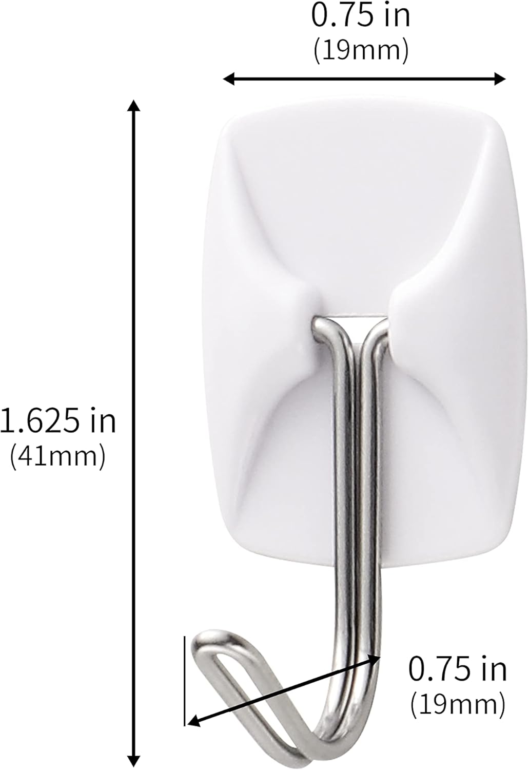 MOVELYST White Wall Hooks for Hanging, 32 Hooks+40 Strips, Value Pack (S)