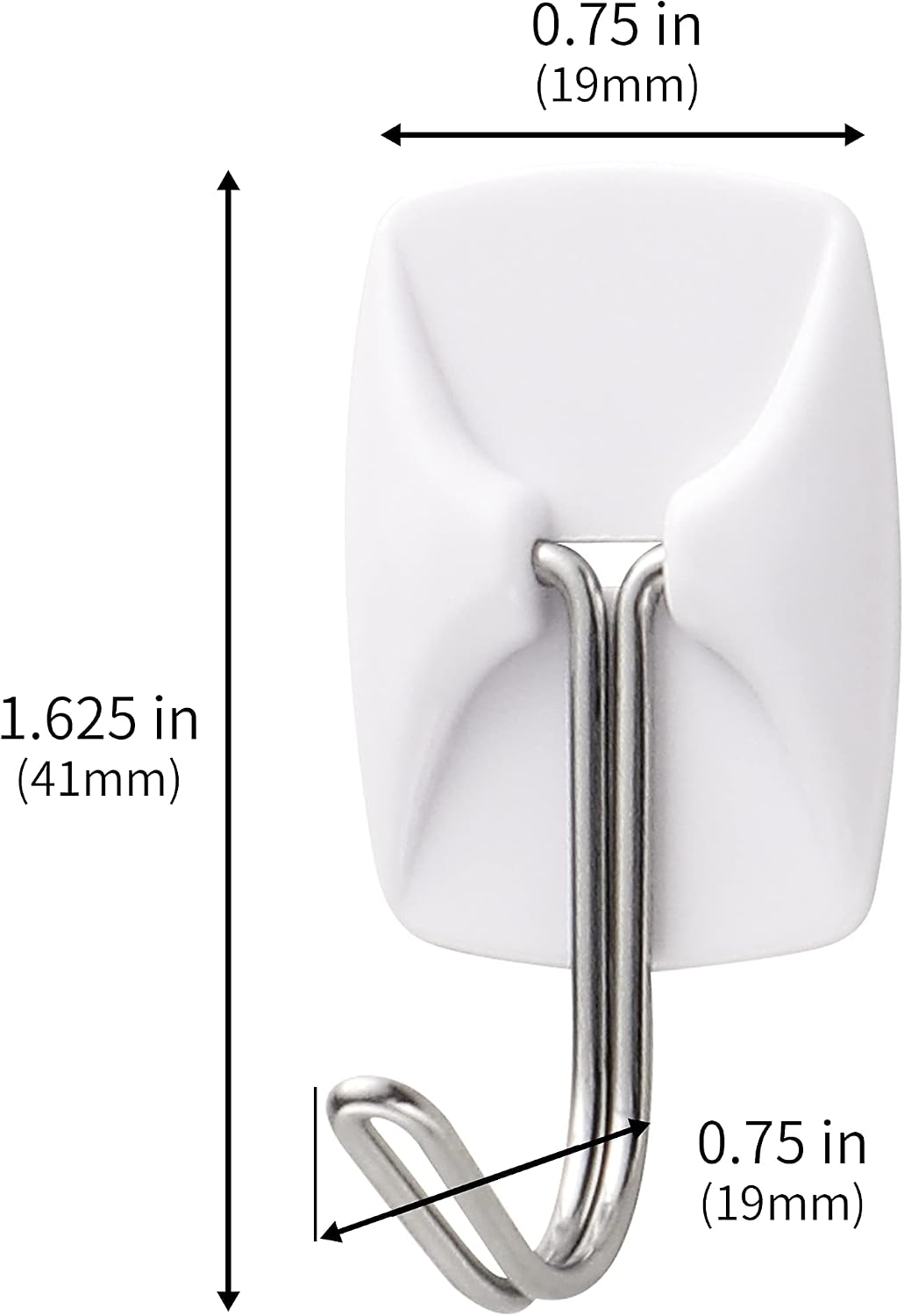 MOVELYST White Wall Hooks for Hanging, 32 Hooks+40 Strips, Value Pack (S)
