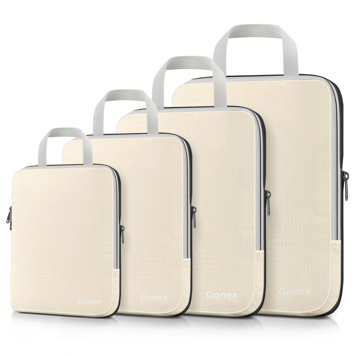 Gonex Compression Packing Cubes, 4-Piece Expandable Travel Organizers