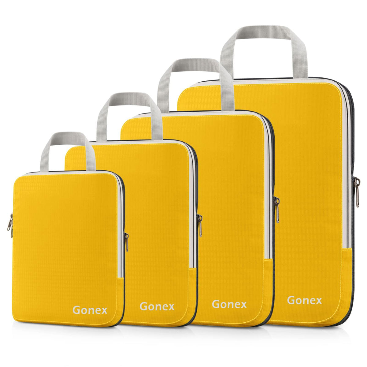 Gonex Compression Packing Cubes, 4-Piece Expandable Travel Organizers