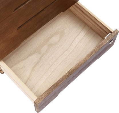 Wooden Desktop Drawer Organizer, 4 Lockable Drawers Cabinet Countertop Storage Box with Drawers Office Supplies Receipt File Organizer Flat File Cabinet for Study, Dresser