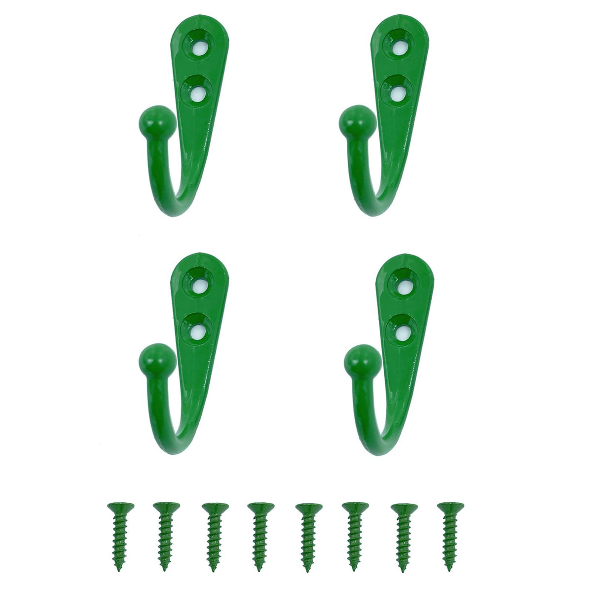 4 Pcs Wall Mounted Hooks for Bedroom,Bathroom,Kitchen,and Cabinet Hangers (with 8 Screws)-Gold