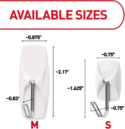 Command Small Wire Toggle Hooks, 32 Count, and 48 Strips, Damage Free Hanging Wall Hooks with Adhesive Strips, No Tools Required for Hanging, Organization and Storage, Holds up to 0.5 lb